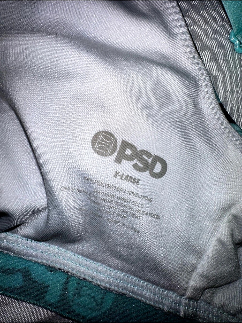 PSD x Playboy Warp Checks Bralette and Boyshort Set Black & Teal Blue XL - Picture 7 of 12